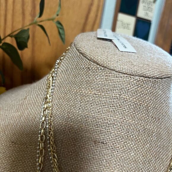 NWT Lucky Brand Gold Chain Necklace Worn Individually or layered. #LBNK7 - Picture 5 of 10
